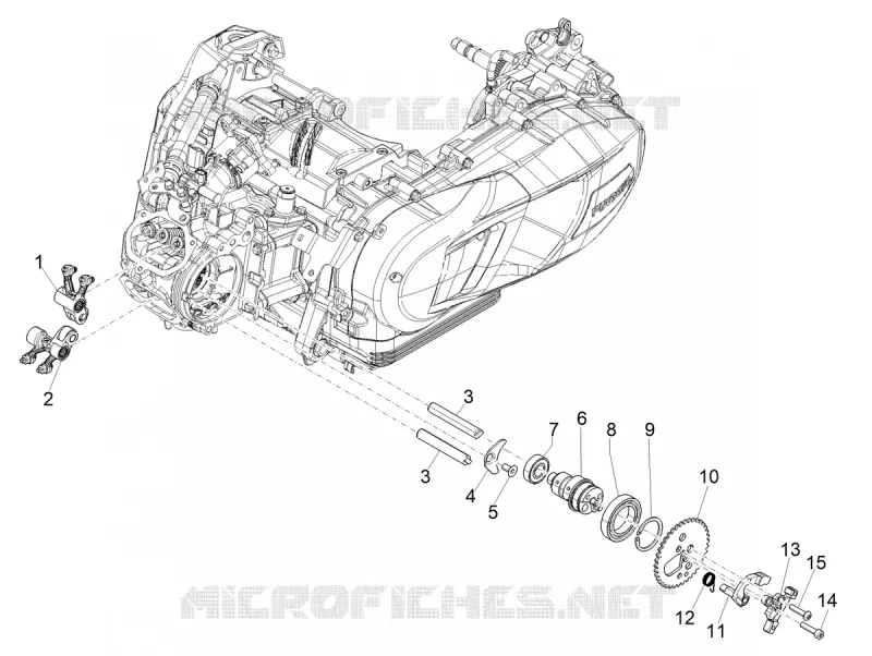 Rocking levers support unit Aprilia APRILIA-SCOOTER 125 SR 2024  SR GT 125 E5+