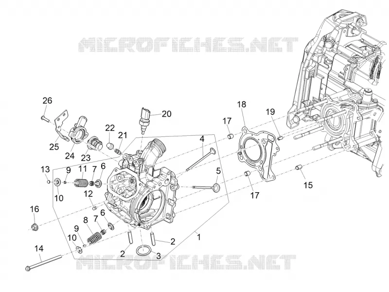 CYLINDER HEAD - VALVES Aprilia APRILIA-SCOOTER 200 SR 2024  SR GT 200 ABS E5+