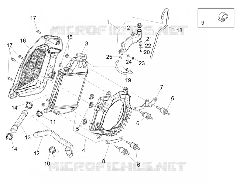 Cooling system Aprilia APRILIA-SCOOTER 200 SR 2024  SR GT 200 ABS E5+