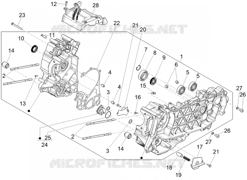 Crankcase Aprilia APRILIA-SCOOTER 200 SR 2024  SR GT 200 ABS E5 REPLICA