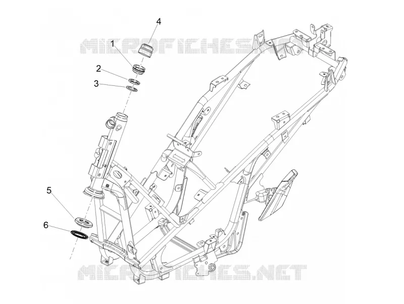 Fork/steering tube - Steering bearing unit Aprilia APRILIA-SCOOTER 200 SR 2024  SR GT 200 ABS E5 REPLICA