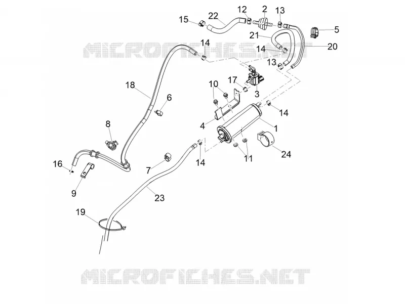 Anti-percolation system Aprilia APRILIA-SCOOTER 50 SXR 2025  SXR 50 4T 3V E5 HE NEW COMFORT