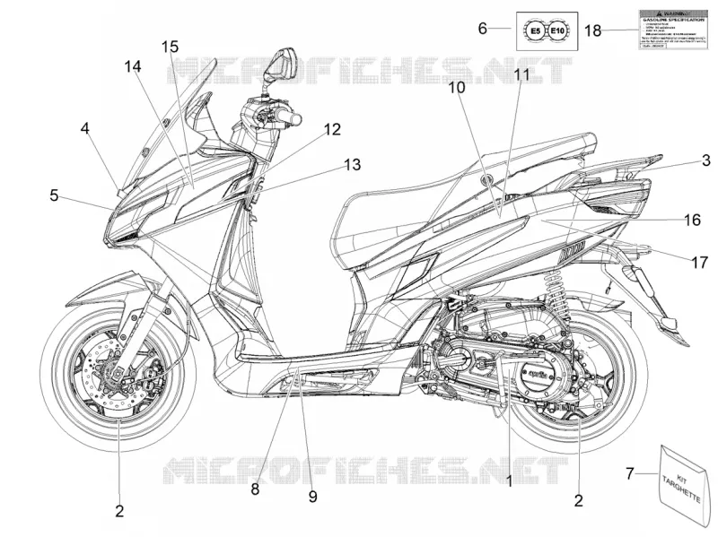 STICKERS - LABELS Aprilia APRILIA-SCOOTER 50 SXR 2025  SXR 50 4T 3V E5 HE NEW COMFORT