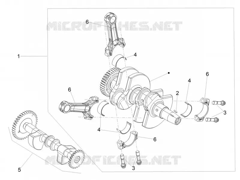 CRANKSHAFT Aprilia APRILIA-MOTORCYCLES 660 TUAREG 2024  Tuareg 660 E5+