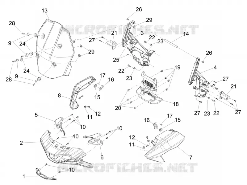 FRONT FAIRING Aprilia APRILIA-MOTORCYCLES 660 TUAREG 2024  Tuareg 660 E5+