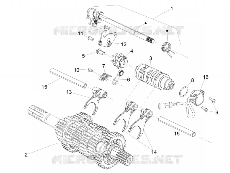 GEAR CHANGE MECHANISM Aprilia APRILIA-MOTORCYCLES 660 TUAREG 2024  Tuareg 660 E5+