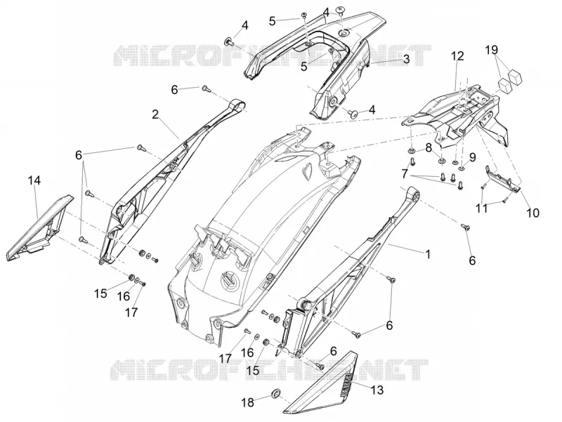 REAR FAIRINGS Aprilia APRILIA-MOTORCYCLES 660 TUAREG 2024  Tuareg 660 E5+