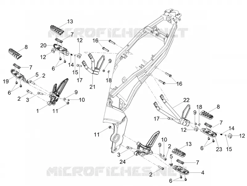 FOOTRESTS Aprilia APRILIA-MOTORCYCLES 125 TUONO 2025  Tuono 125 E5+ ABS