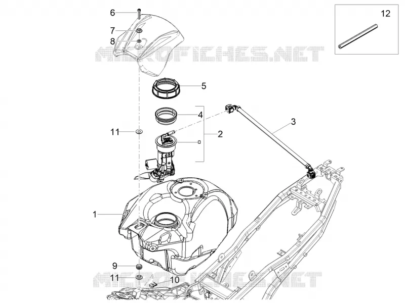 FUEL TANK Aprilia APRILIA-MOTORCYCLES 125 TUONO 2025  Tuono 125 E5+ ABS