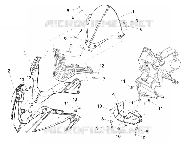 FRONT FAIRING Aprilia APRILIA-MOTORCYCLES 660 TUONO 2023  Tuono 660 4T 8V E5 ABS