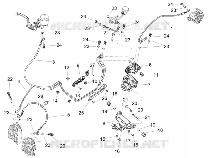 ABS BRAKE SYSTEM Aprilia APRILIA-MOTORCYCLES 660 TUONO 2022  Tuono 660 4T 8V E5 Factory ABS