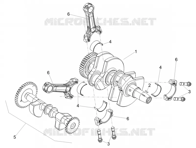 CRANKSHAFT Aprilia APRILIA-MOTORCYCLES 660 TUONO 2024  Tuono 660 4T 8V E5 Factory ABS
