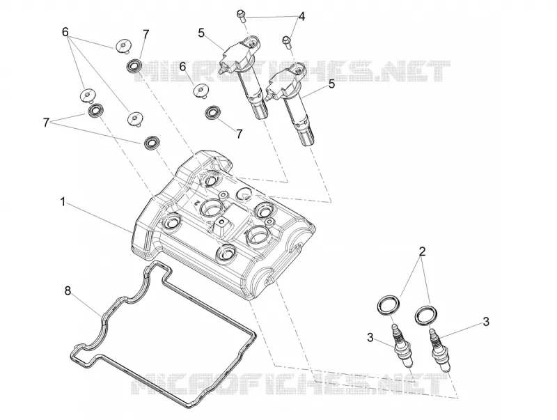 Cylinder head cover Aprilia APRILIA-MOTORCYCLES 660 TUONO 2022  Tuono 660 4T 8V E5 Factory ABS
