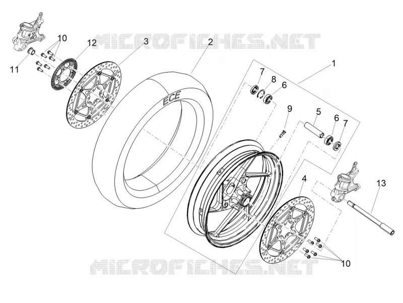 Front wheel Aprilia APRILIA-MOTORCYCLES 660 TUONO 2024  Tuono 660 4T 8V E5 Factory ABS