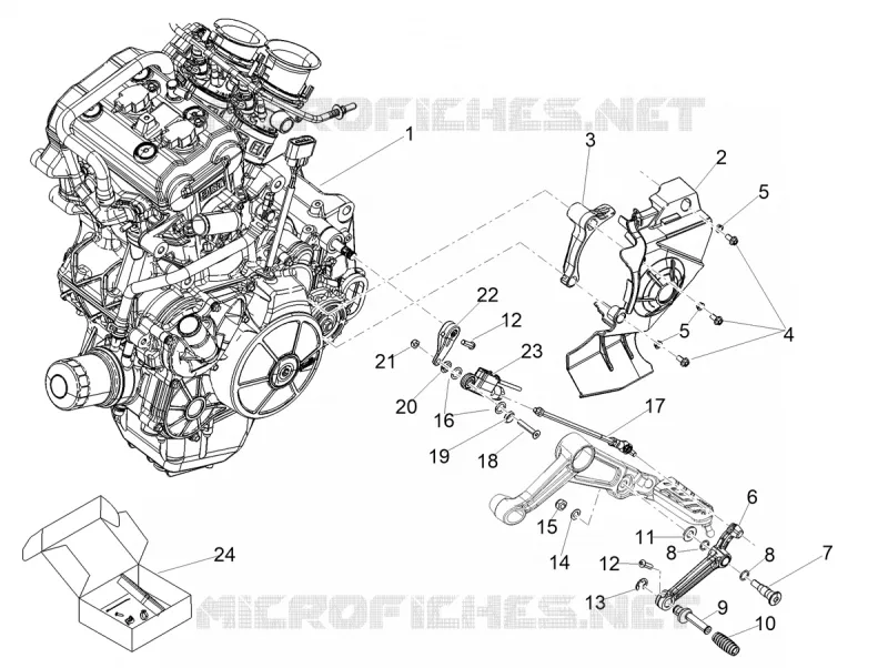 ENGINE - GEAR LEVER - SPROCKET Aprilia APRILIA-MOTORCYCLES 660 TUONO 2025  Tuono 660 4T 8V E5+ Factory
