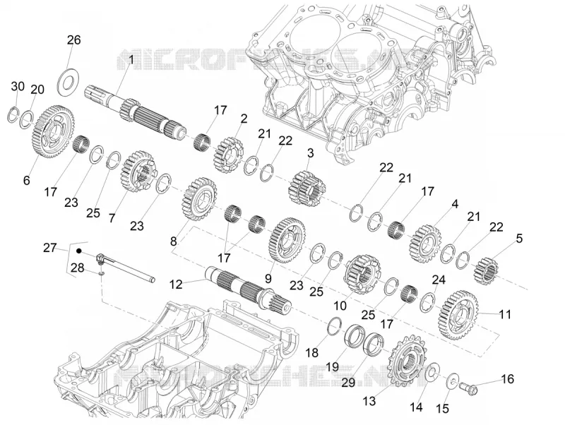 GEARBOX Aprilia APRILIA-MOTORCYCLES 660 TUONO 2025  Tuono 660 4T 8V E5+ Factory