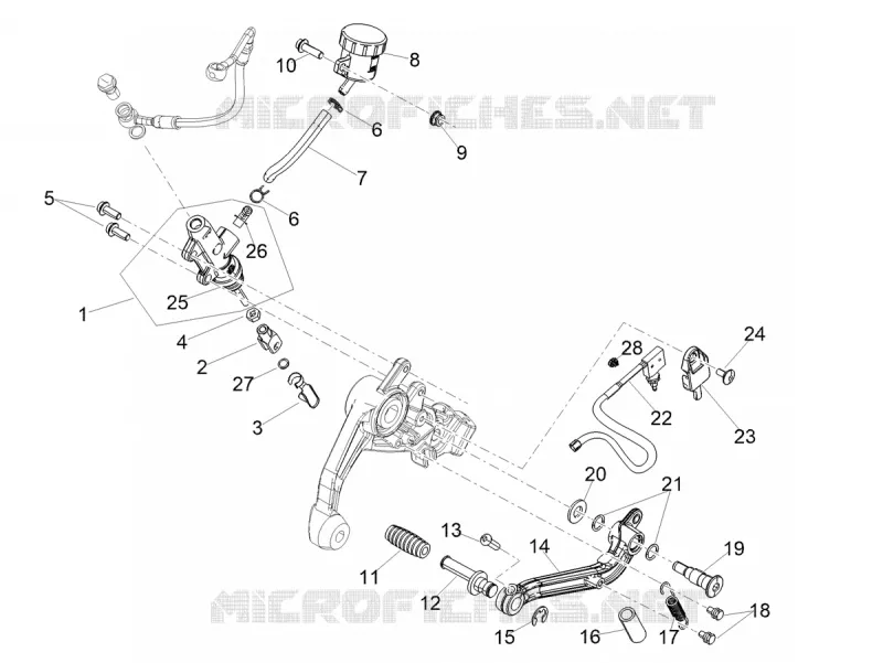 REAR BRAKE MASTER CYLINDER Aprilia APRILIA-MOTORCYCLES 660 TUONO 2025  Tuono 660 4T 8V E5+ Factory