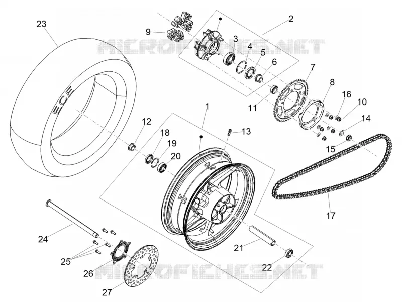 REAR WHEEL Aprilia APRILIA-MOTORCYCLES 660 TUONO 2025  Tuono 660 4T 8V E5+ Factory