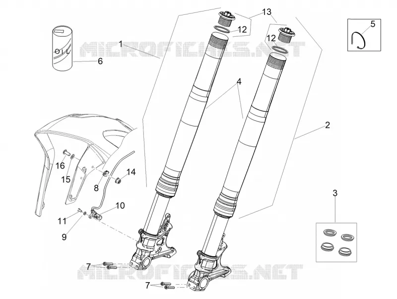 FRONT FORK OHLINS Aprilia APRILIA-MOTORCYCLES 1100 TUONO 2024  Tuono V4 Factory 1100 E5 SE 09 SBK ABS
