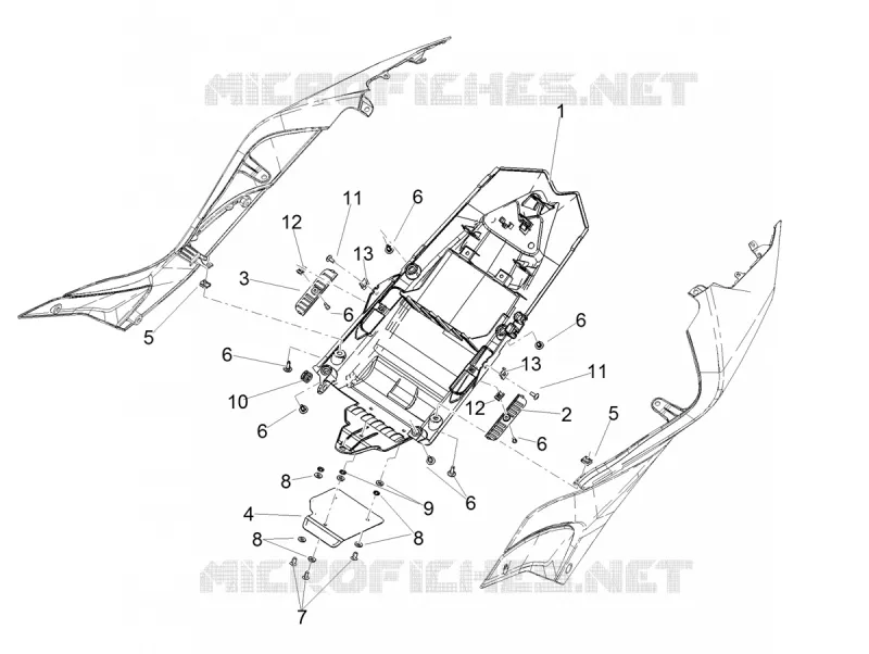 SADDLE COMPARTMENT Aprilia APRILIA-MOTORCYCLES 1100 TUONO 2024  Tuono V4 Factory 1100 E5 SE 09 SBK ABS