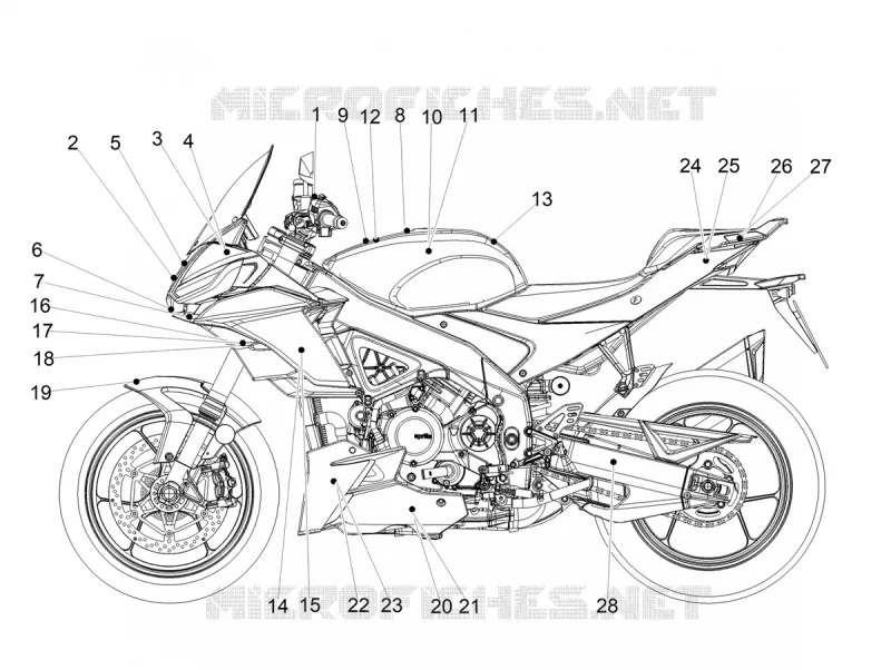 STICKERS Aprilia APRILIA-MOTORCYCLES 1100 TUONO 2024  Tuono V4 Factory 1100 E5 SE 09 SBK ABS