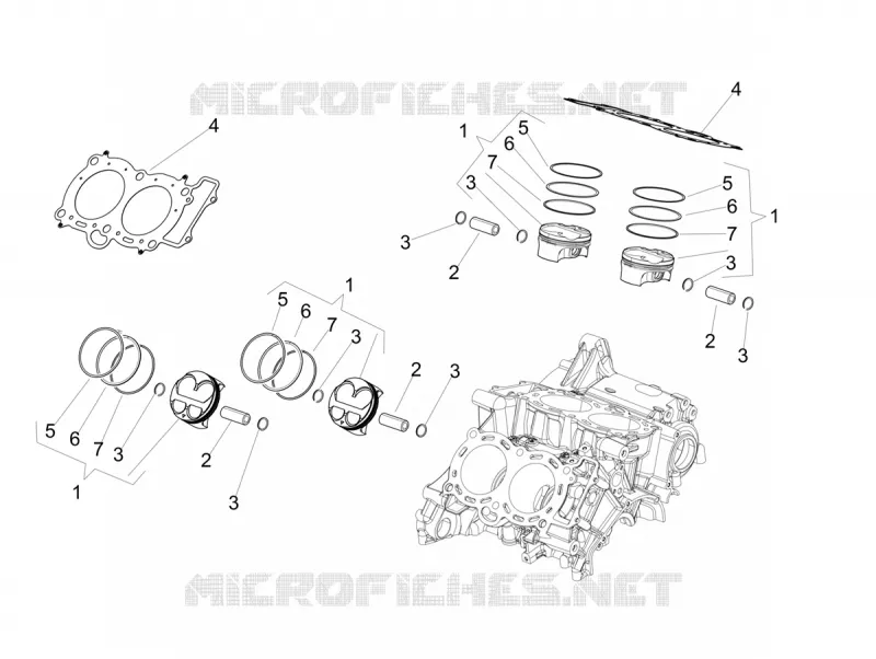 CYLINDER - PISTON Aprilia APRILIA-MOTORCYCLES 1100 TUONO 2023  Tuono V4 Factory 1100 E5 Superpole ABS