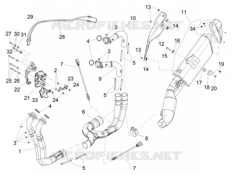 EXHAUST Aprilia APRILIA-MOTORCYCLES 1100 TUONO 2023  Tuono V4 Factory 1100 E5 Superpole ABS