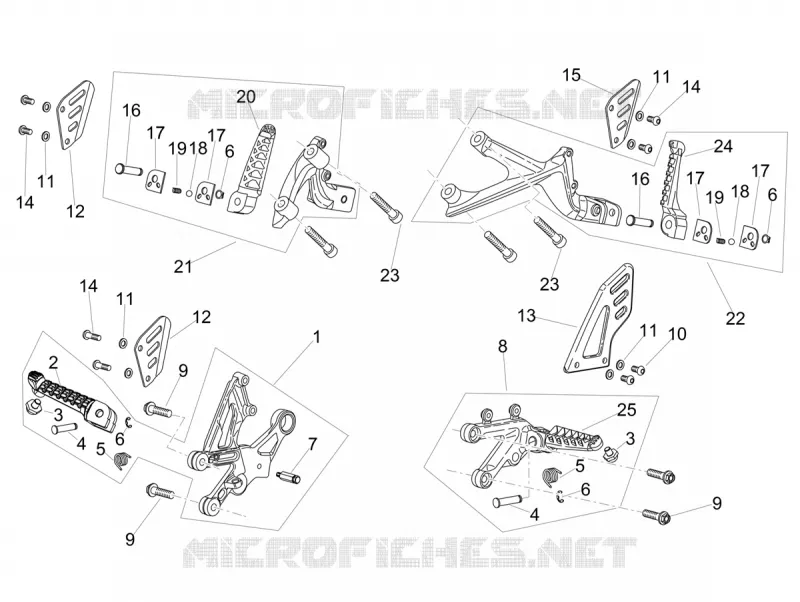 FOOTRESTS Aprilia APRILIA-MOTORCYCLES 1100 TUONO 2024  Tuono V4 Factory 1100 E5 Superpole ABS