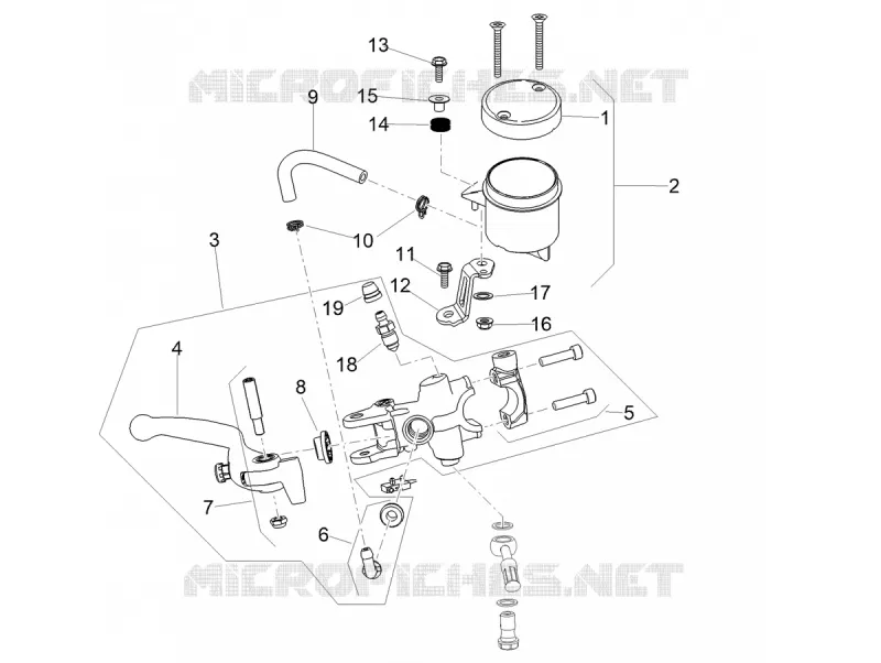 FRONT BRAKE MASTER CYLINDER Aprilia APRILIA-MOTORCYCLES 1100 TUONO 2024  Tuono V4 Factory 1100 E5 Superpole ABS