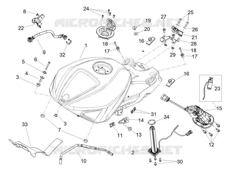 FUEL TANK Aprilia APRILIA-MOTORCYCLES 1100 TUONO 2024  Tuono V4 Factory 1100 E5 Superpole ABS