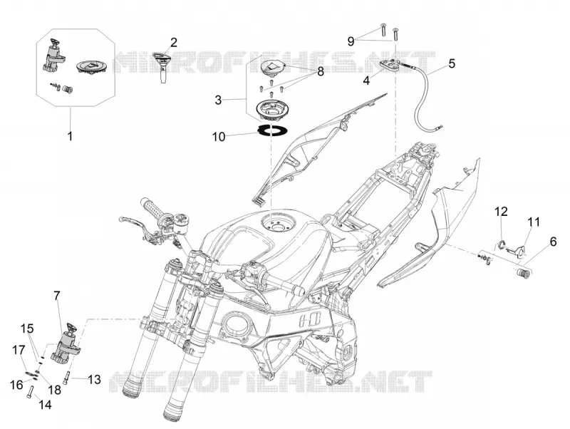 LOCKS Aprilia APRILIA-MOTORCYCLES 1100 TUONO 2025  Tuono V4 1100 E5+