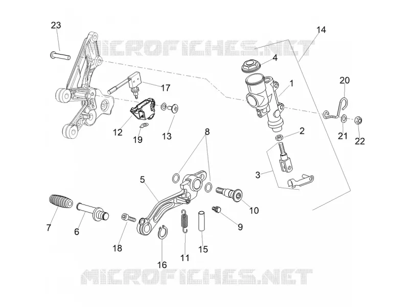 REAR BRAKE MASTER CYLINDER Aprilia APRILIA-MOTORCYCLES 1100 TUONO 2025  Tuono V4 1100 E5+