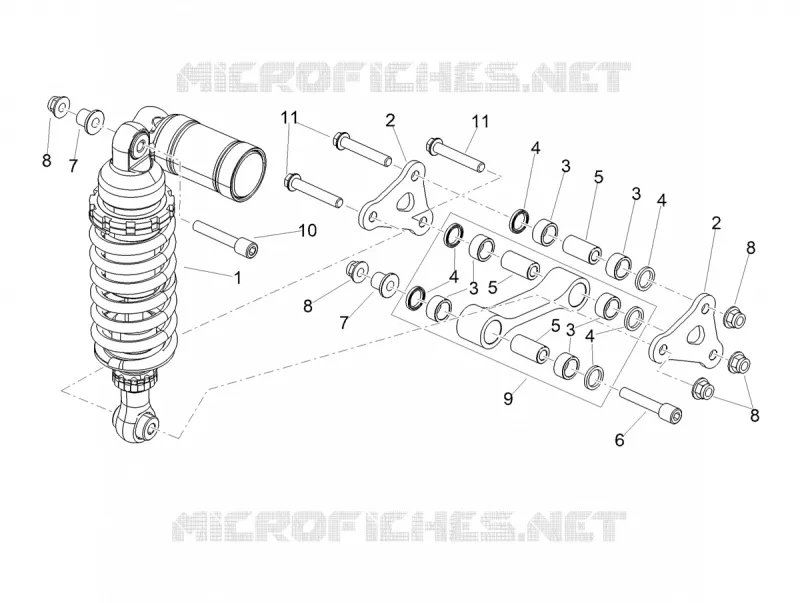SHOCK ABSORBER Aprilia APRILIA-MOTORCYCLES 1100 TUONO 2025  Tuono V4 1100 E5+