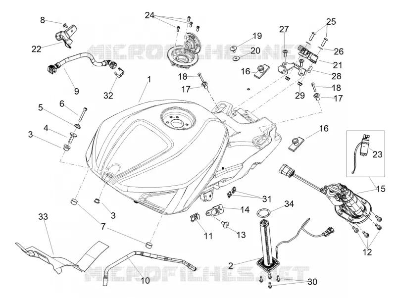 FUEL TANK Aprilia APRILIA-MOTORCYCLES 1100 TUONO 2025  Tuono V4 Factory 1100 E5+