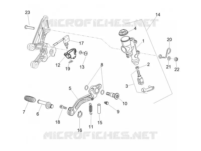REAR BRAKE MASTER CYLINDER Aprilia APRILIA-MOTORCYCLES 1100 TUONO 2025  Tuono V4 Factory 1100 E5+