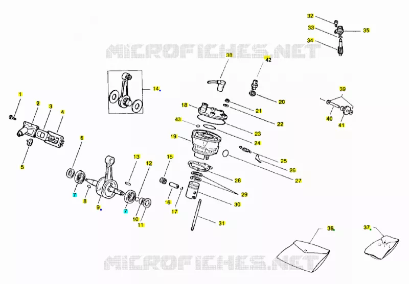 Drive shaft - Cylinder Aprilia APRILIA-MOTORCYCLES 50 AF1 1992  AF1 FUTURA