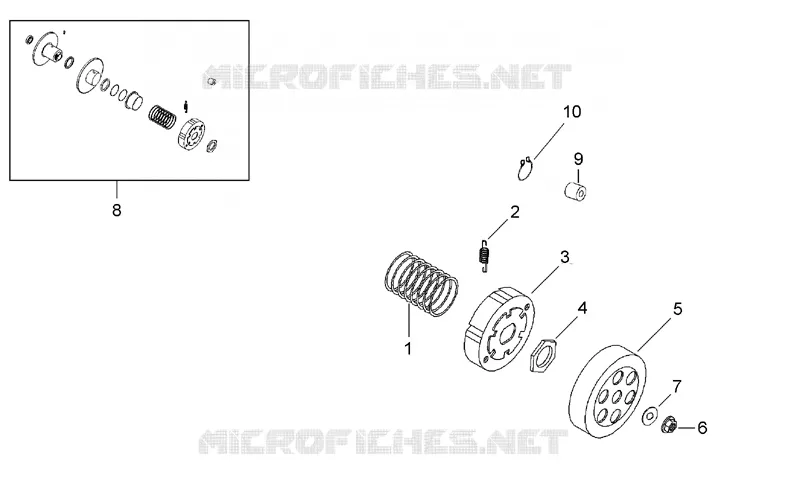 Clutch II Aprilia APRILIA-SCOOTER 50 AREA-51 1999  Area 51