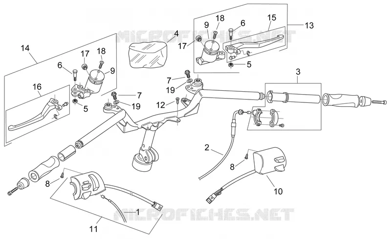 Controls Aprilia APRILIA-SCOOTER 50 AREA-51 1998  Area 51