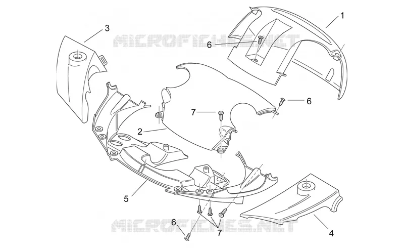 Front body I Aprilia APRILIA-SCOOTER 50 AREA-51 1998  Area 51