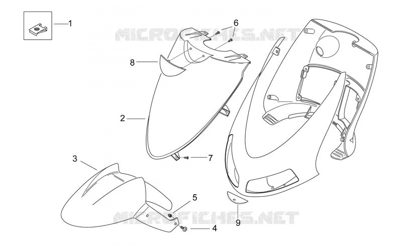 Front body II Aprilia APRILIA-SCOOTER 50 AREA-51 2000  Area 51