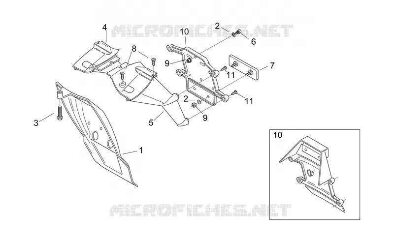 Number plate holder Aprilia APRILIA-SCOOTER 50 AREA-51 2000  Area 51