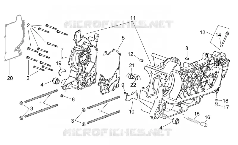 Crankcase Aprilia APRILIA-SCOOTER 125 ATLANTIC 2005  Atlantic