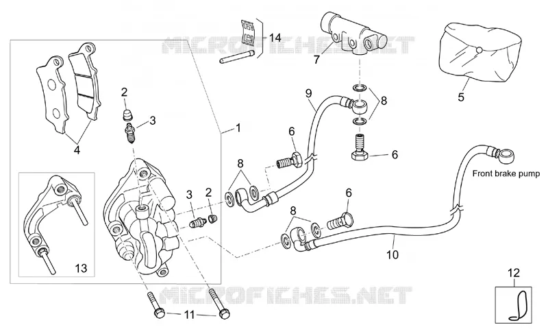 Front brake caliper Aprilia APRILIA-SCOOTER 125 ATLANTIC 2003  Atlantic