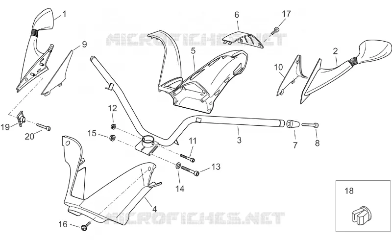 Handlebar Aprilia APRILIA-SCOOTER 250 ATLANTIC 2005  Atlantic