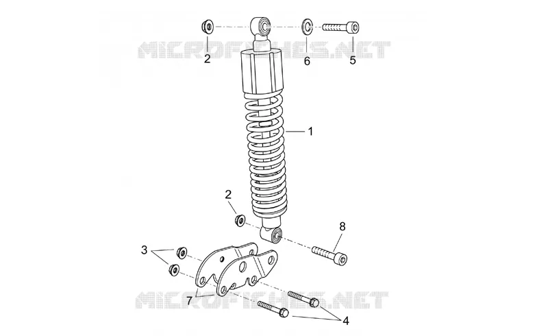 Rear shock absorber Aprilia APRILIA-SCOOTER 125 ATLANTIC 2003  Atlantic