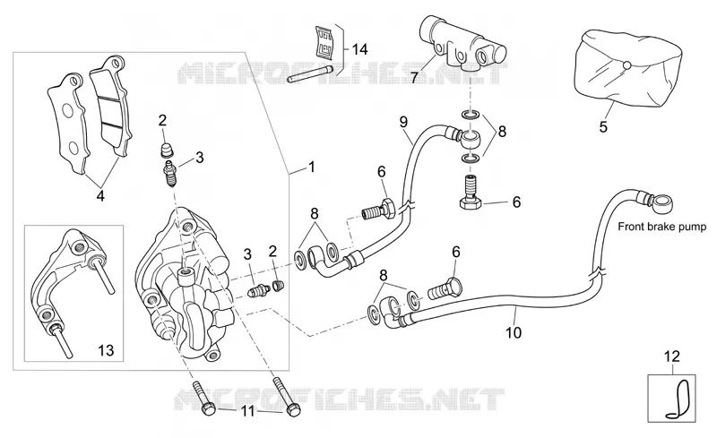 Front brake caliper Aprilia APRILIA-SCOOTER 250 ATLANTIC 2007  Atlantic