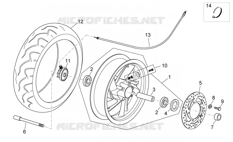 Front wheel Aprilia APRILIA-SCOOTER 250 ATLANTIC 2006  Atlantic