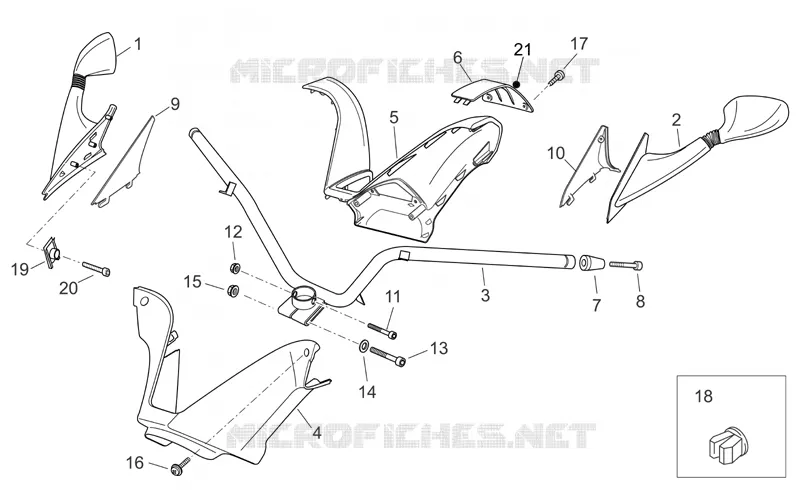 Handlebar Aprilia APRILIA-SCOOTER 250 ATLANTIC 2006  Atlantic