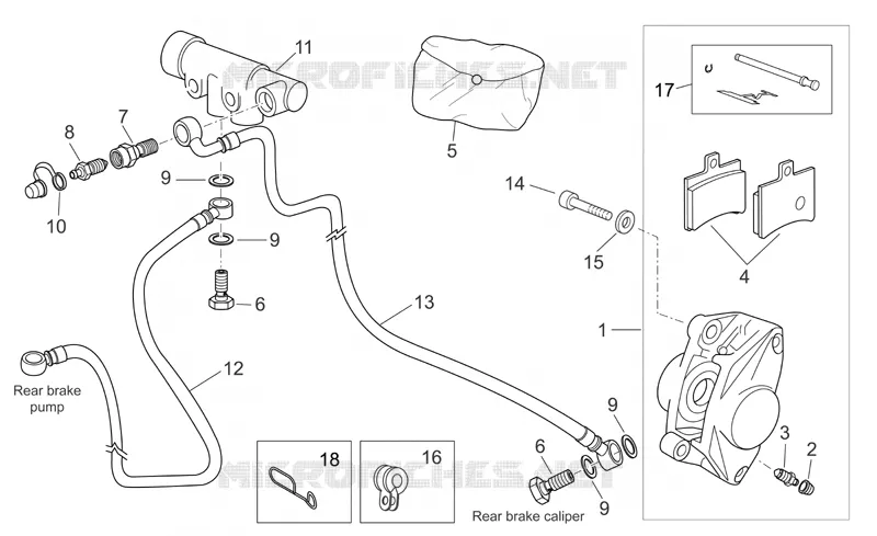Rear brake caliper Aprilia APRILIA-SCOOTER 250 ATLANTIC 2006  Atlantic