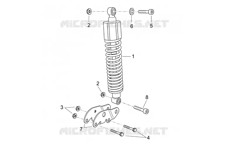 Rear shock absorber Aprilia APRILIA-SCOOTER 250 ATLANTIC 2008  Atlantic